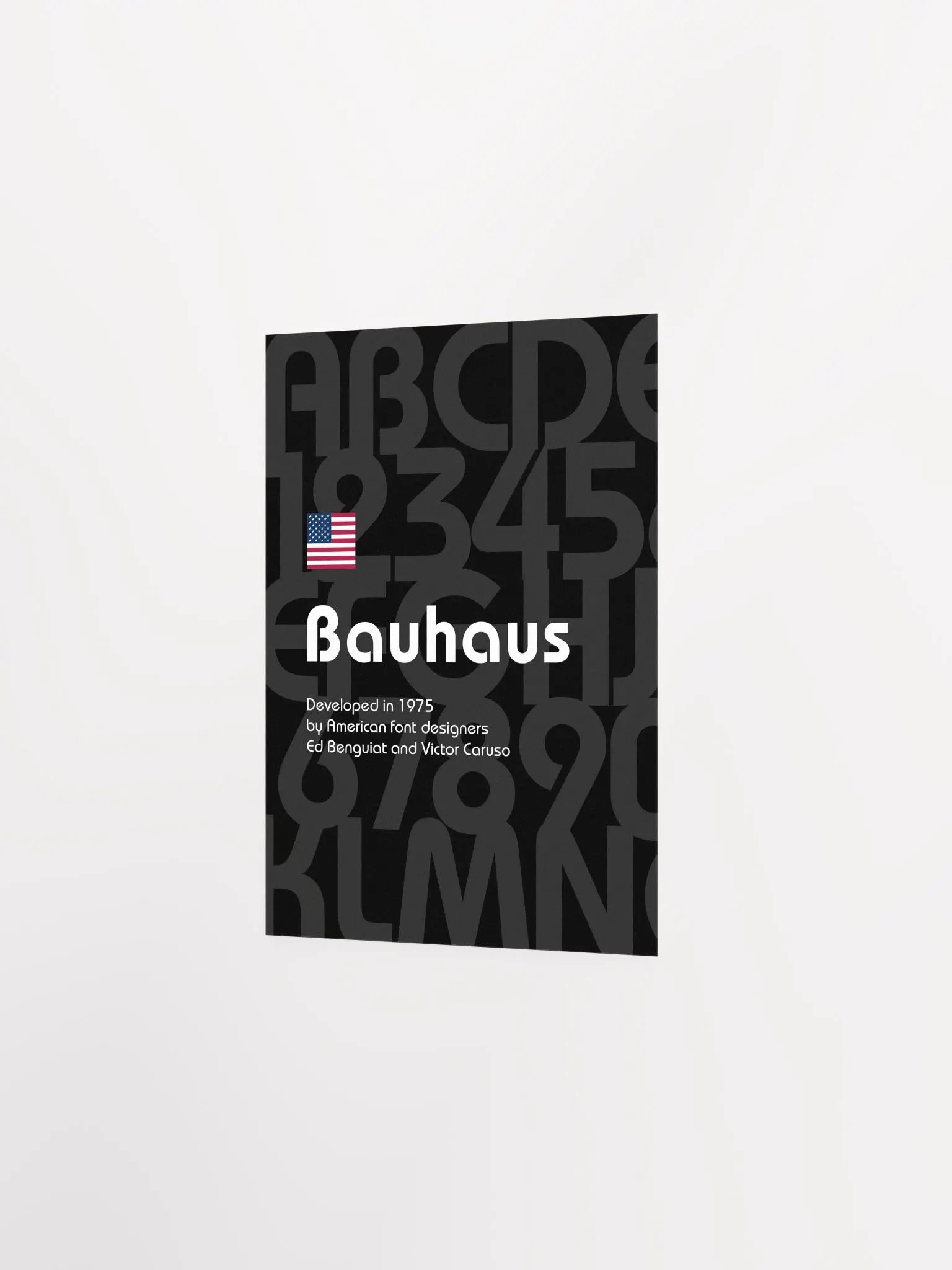Bauhaus font, 1975 — design typography poster, abstract print, aesthetic art poster, modern poster, typography wall decor, 1950s poster product image (7)