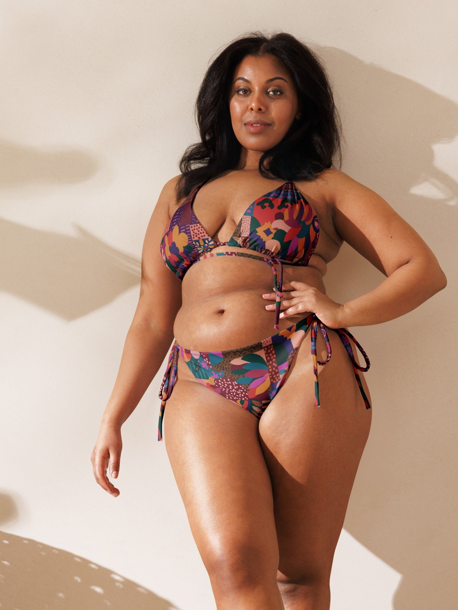 Triangle Bikini Top "Abstract African Ethnic Pattern" product image (7)