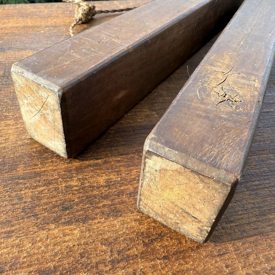 🎎 Antique Japanese Fire Watch Clappers – Edo/Showa Period Sounding Wood | Japan Antique Roadshow product image (6)