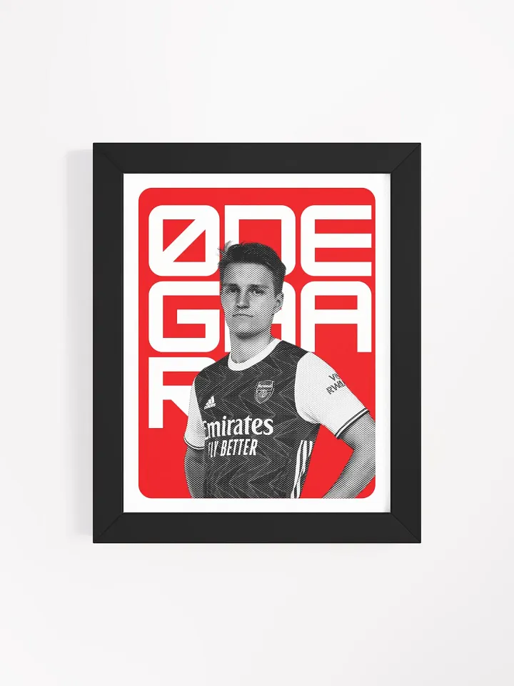 Martin Ødegaard BW Arsenal Name Art Framed Print product image (2)