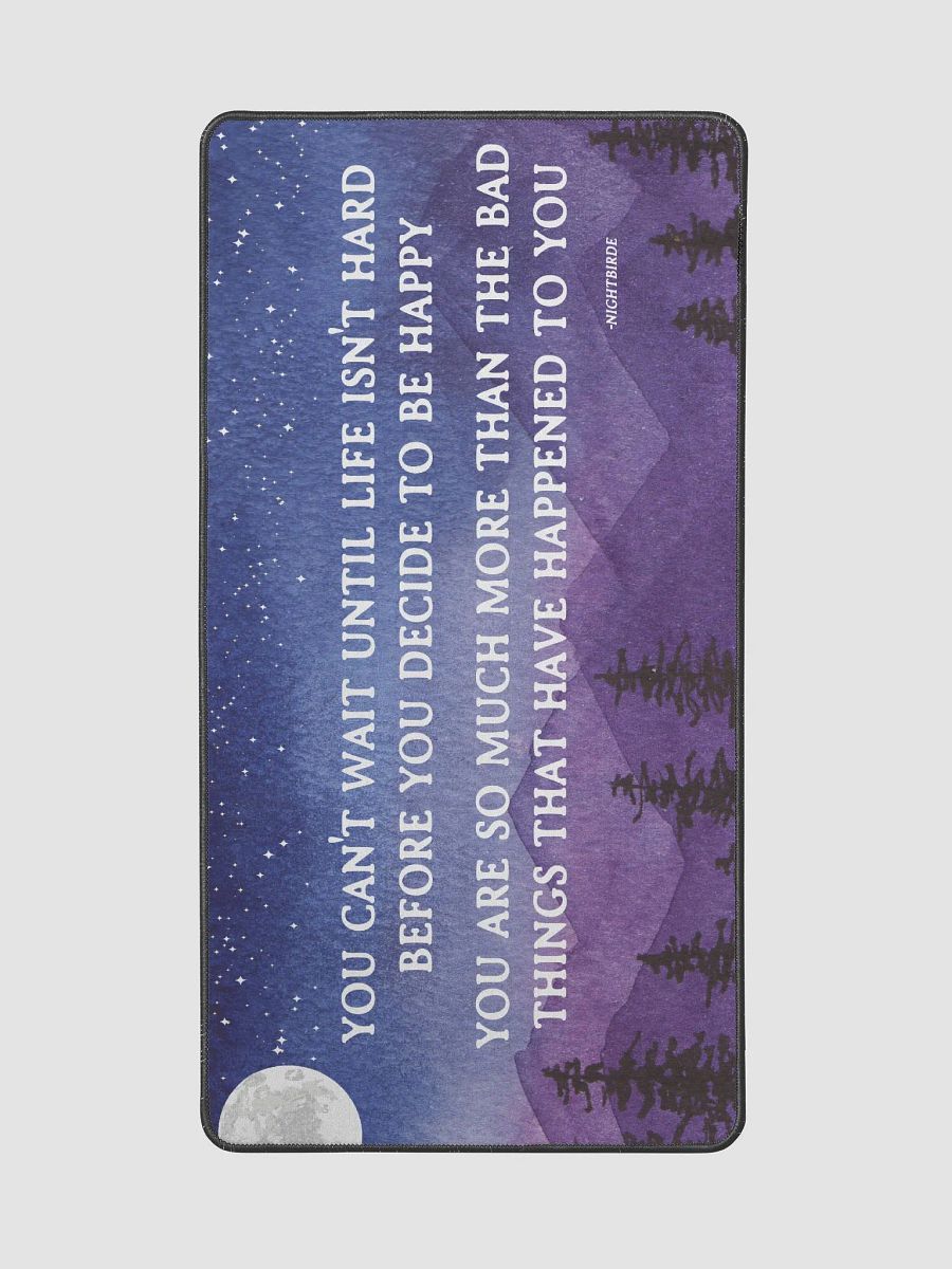 Inspirational Quote Night Sky Large Computer Desk Mat product image (3)
