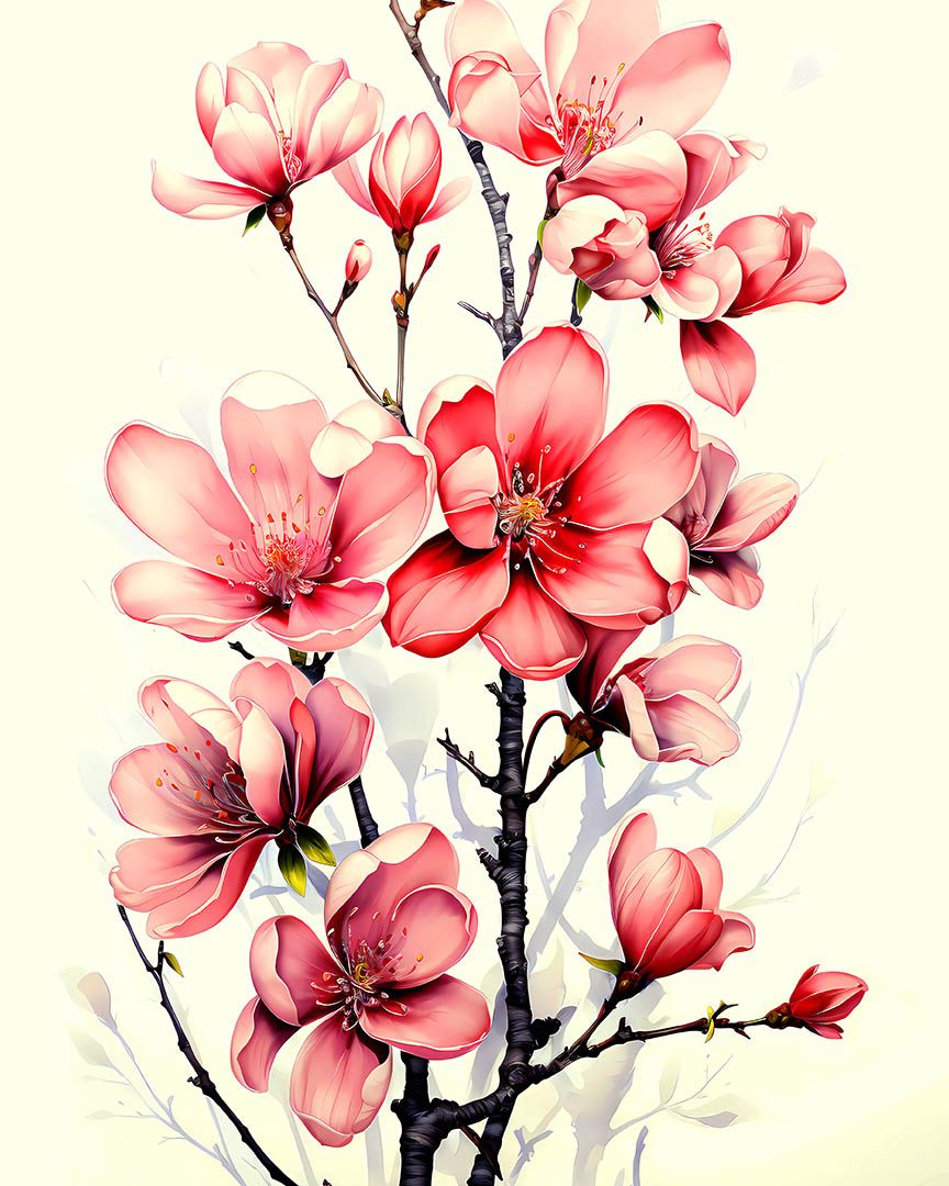Pink Flowers Poster product image (1)
