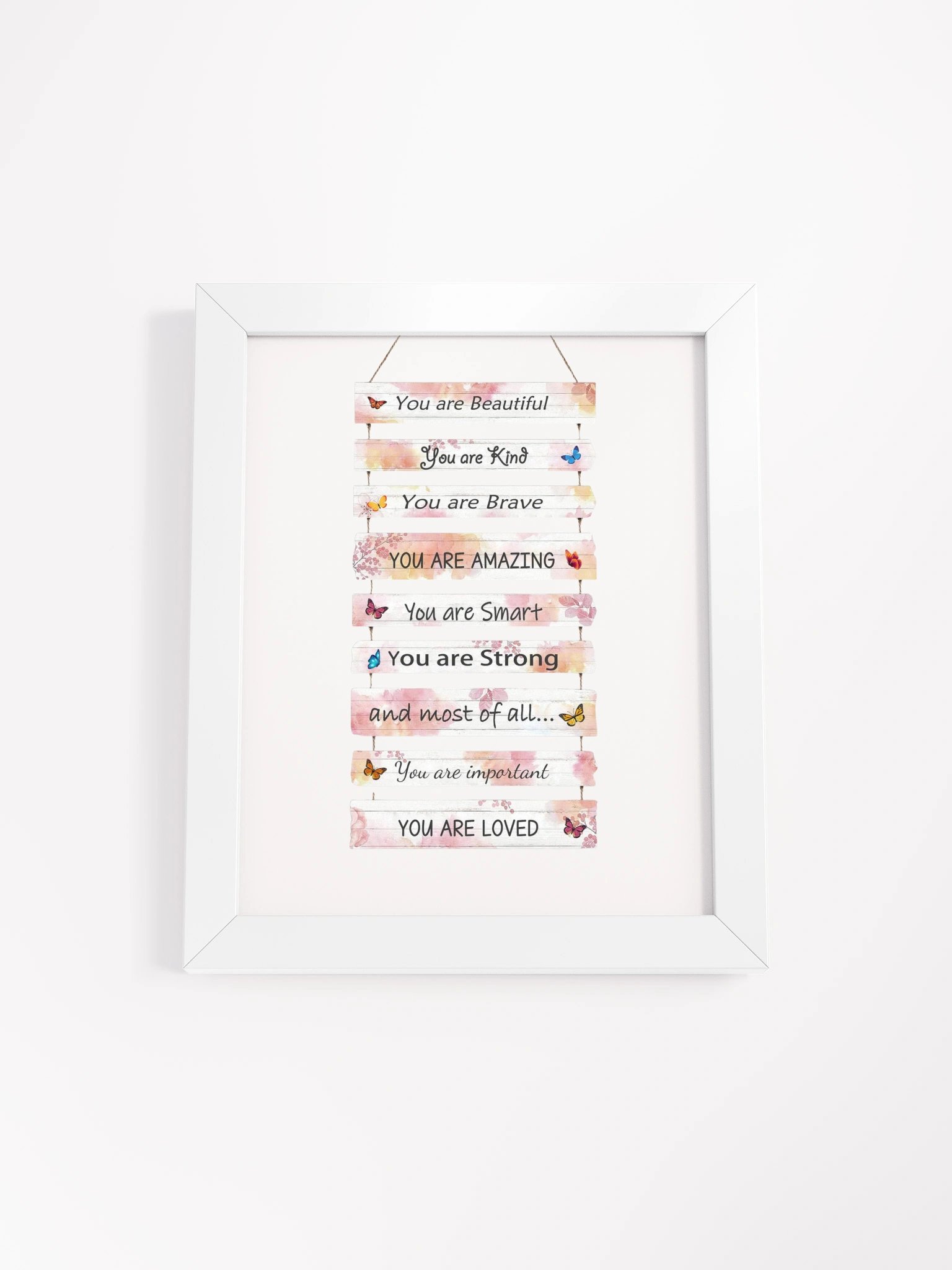 Affirmation Plank Wall Art Framed Poster product image (1)
