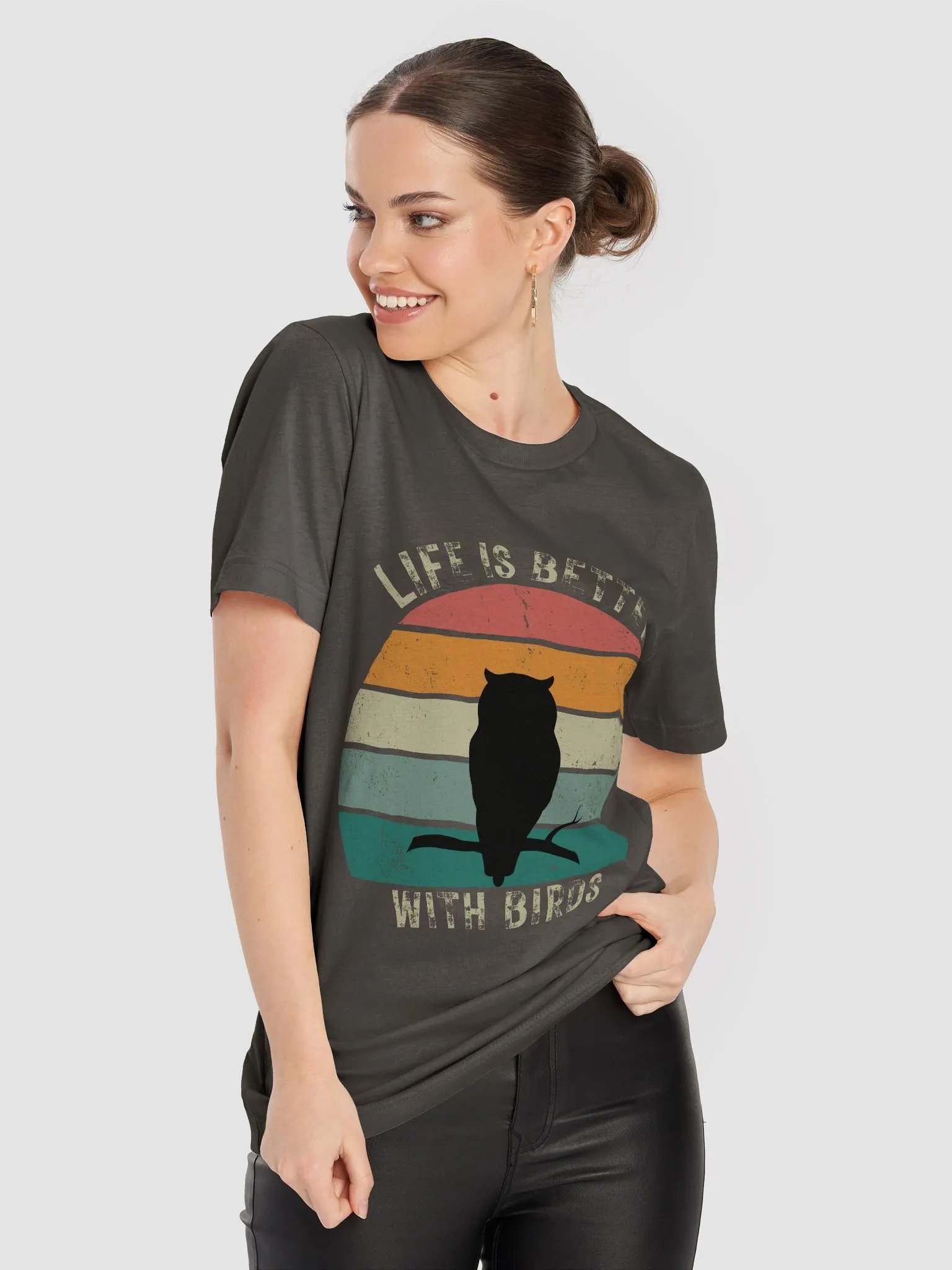 Sunset Silhouette Owl T-Shirt product image (4)