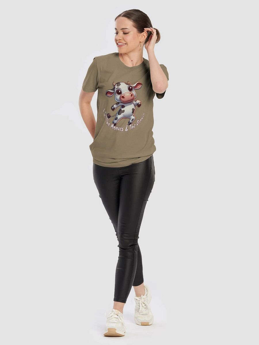Adorable Dancing Cow T-Shirt - 'I Got The Mooves & The Grooves' Cute Cartoon Design product image (36)