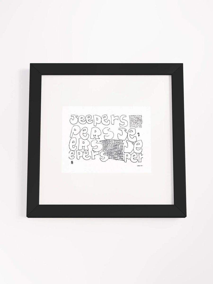 jeepers creepers Panel Card Print Framed product image (3)