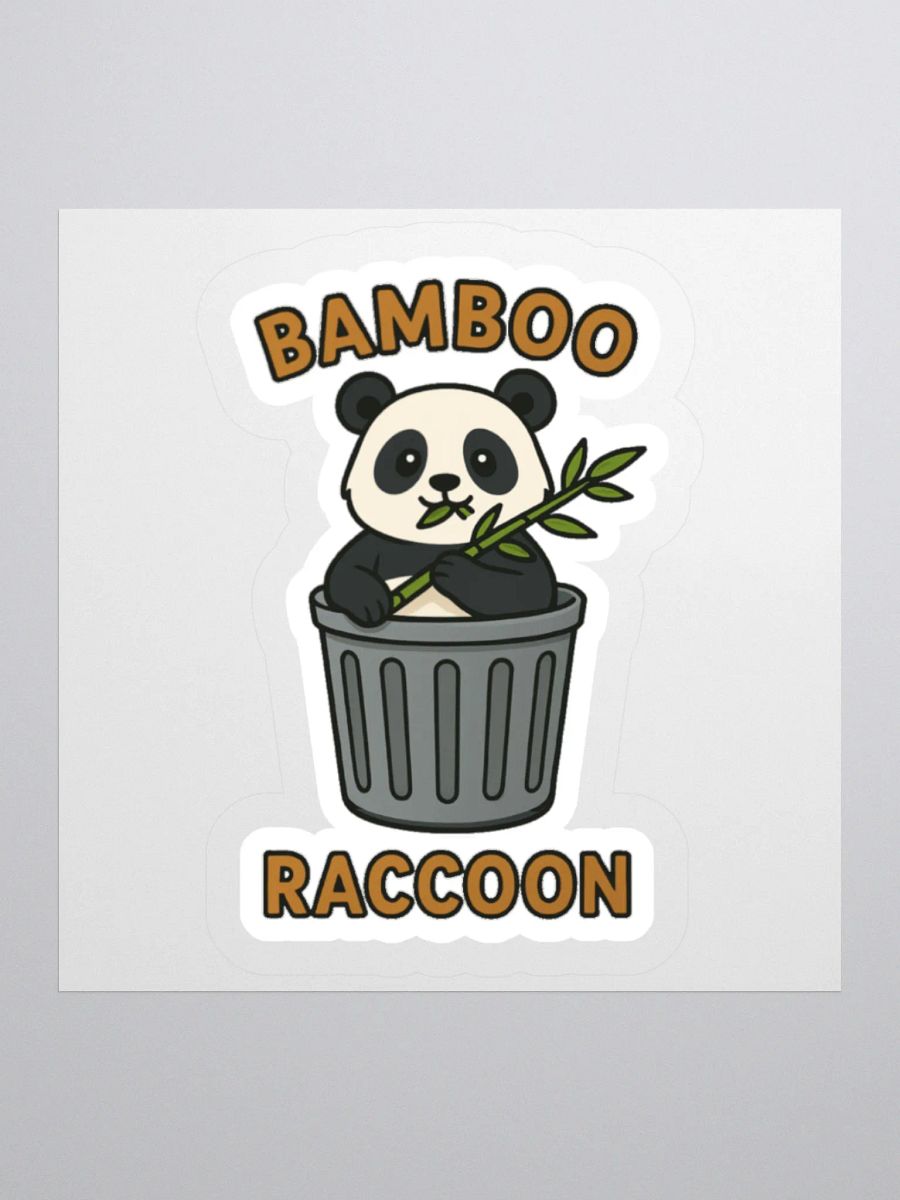 Bamboo Raccoon Sticker product image (1)