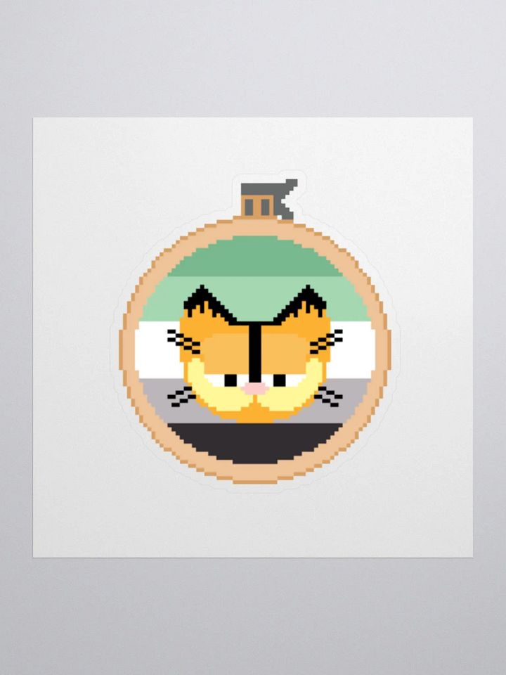 Garfield cross stitch sticker (aromantic) product image (1)
