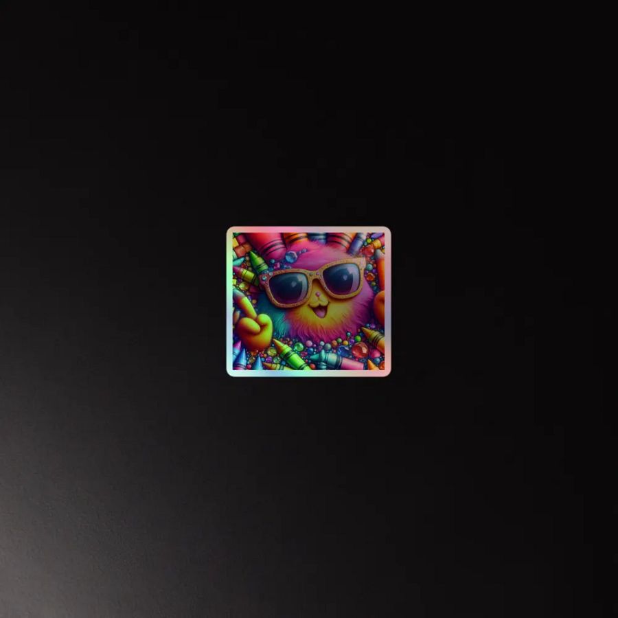 Whimsical Cat Holographic Sticker Pack product image (4)