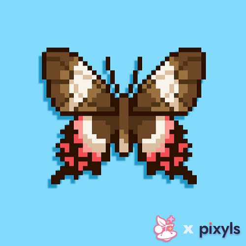 Here is my pixel art Paridesascanius butterfly design🦋 
Craft kit available at @pixyls.ca 

#pixelart #butterfly #cuteart #ar...
