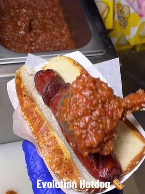 Evolution Hotdog  #food #foodie #foodtiktok #foodtok #foodlover #foodvlog #streetfood #streethotdogs 