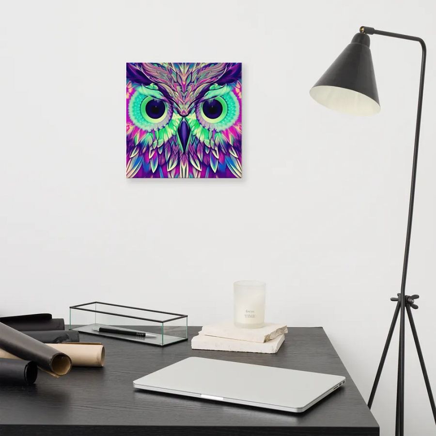 Fantasy Fractal Owl Art - v9 product image (11)