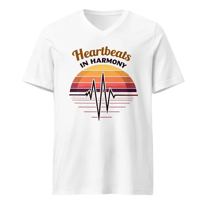 Harmonious Heartbeats V-Neck Tee product image (1)