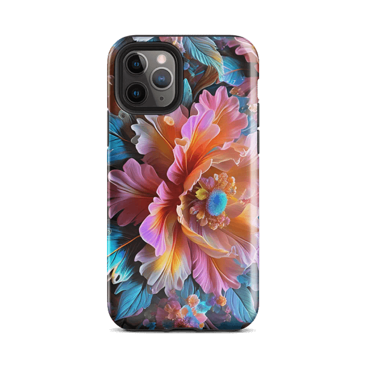 Tough Phone Case for iPhone® - Iridescent Flowers product image (2)