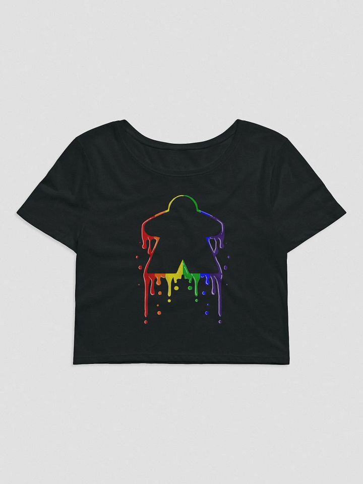 Drippy Rainbow Meeple Crop Top Shirt product image (2)