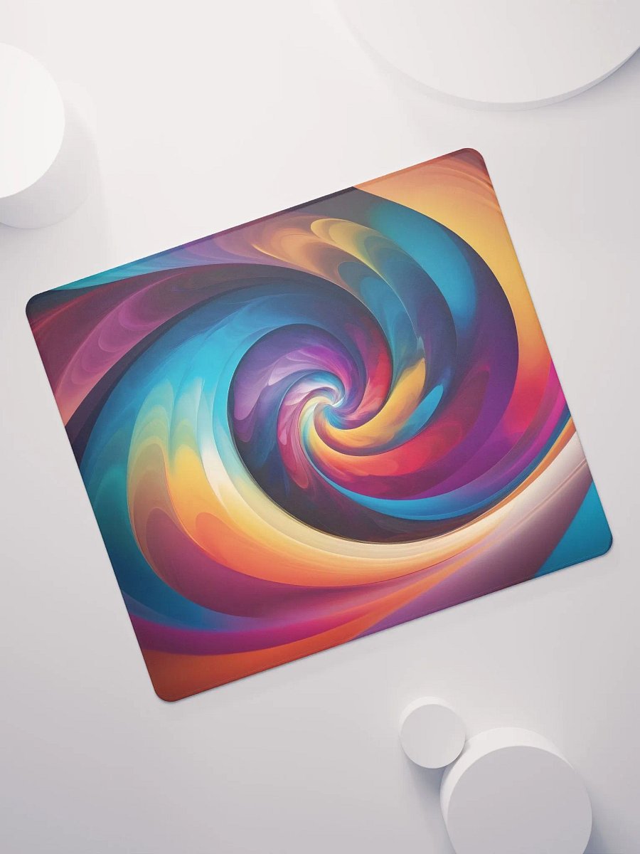 The Psychedelic Rainbow Spiral Gaming Mouse Pad product image (11)