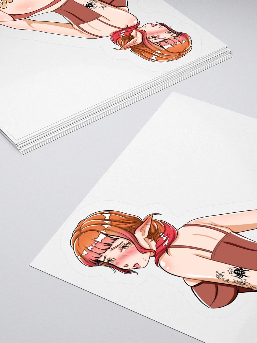 MeeshVS Elf Girl Sticker (Orange and Red Hair) product image (4)