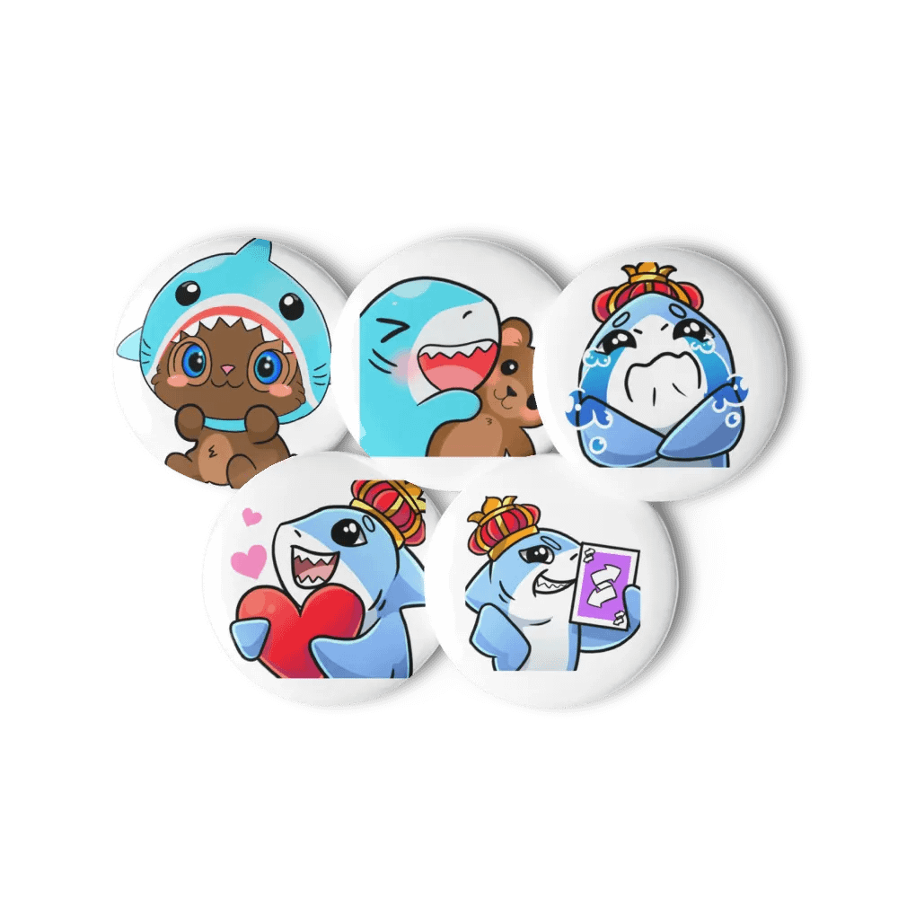 Crowned Shark Pin Buttons Set product image (11)