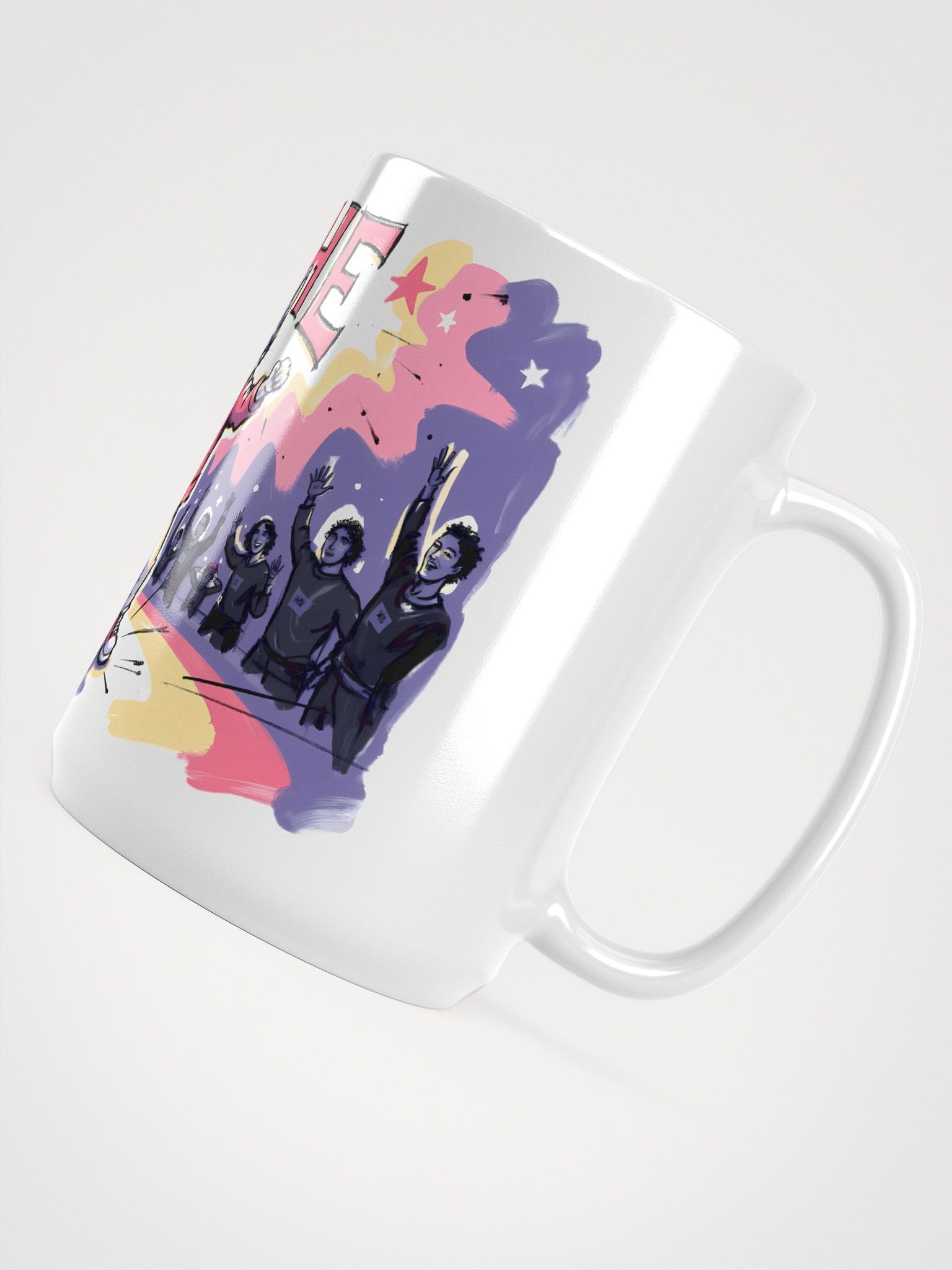Colorful Cat Concert Mug | 'HEHE' Design product image (4)