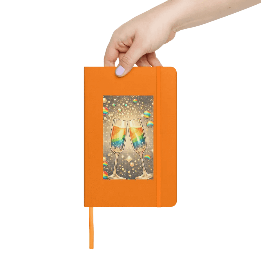 Rainbow Champagne Celebration Journal / Guestbook - ORANGE product image (7)