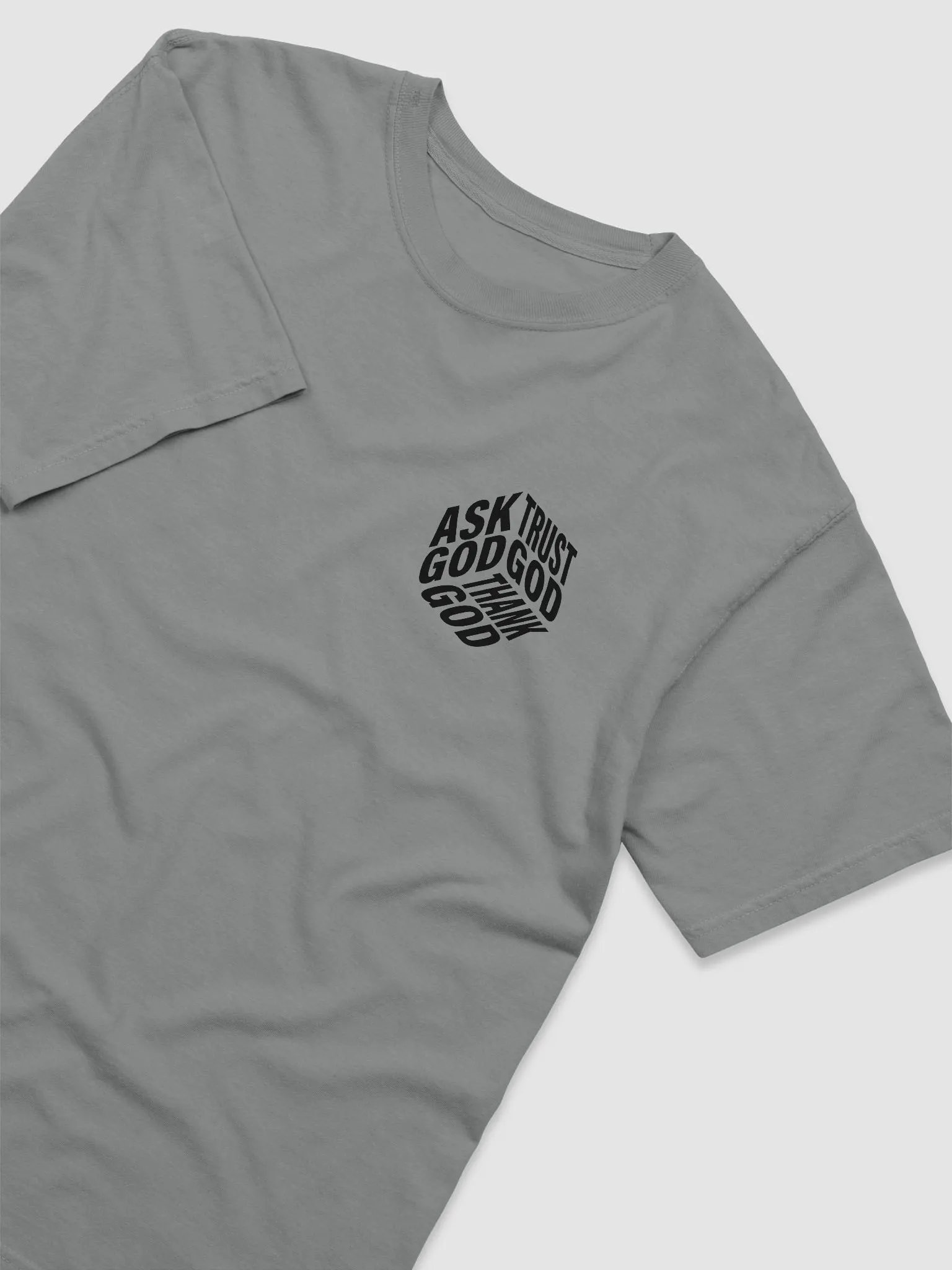 Playera ask, trust, thank God product image (7)
