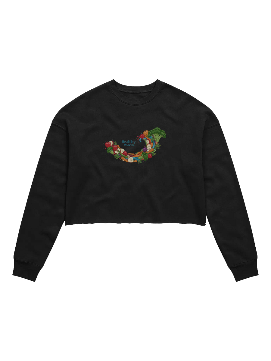 Whimsical Wave Veggie Crop Sweatshirt product image (3)