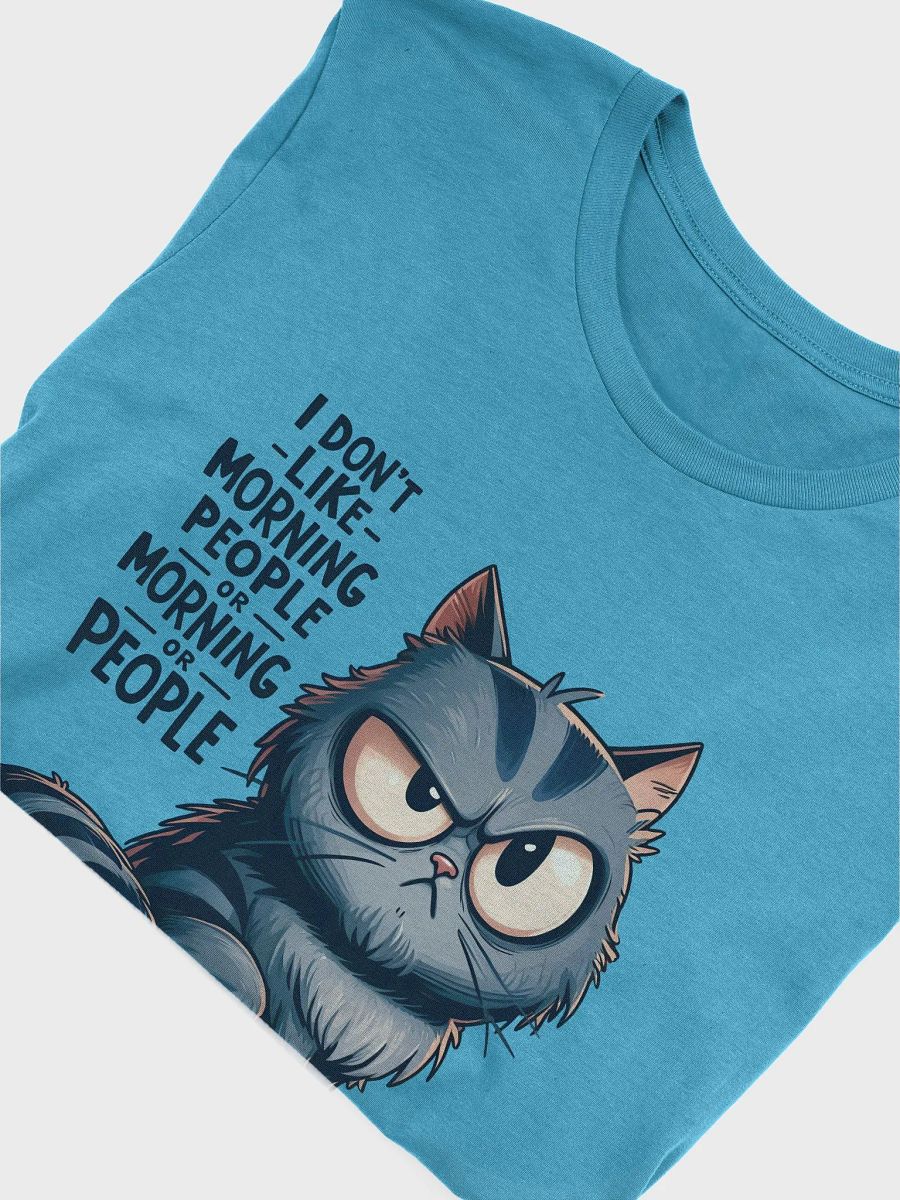 Anti-Morning Grumpy Cat T-Shirt – Funny Cat Lover's Tee product image (5)