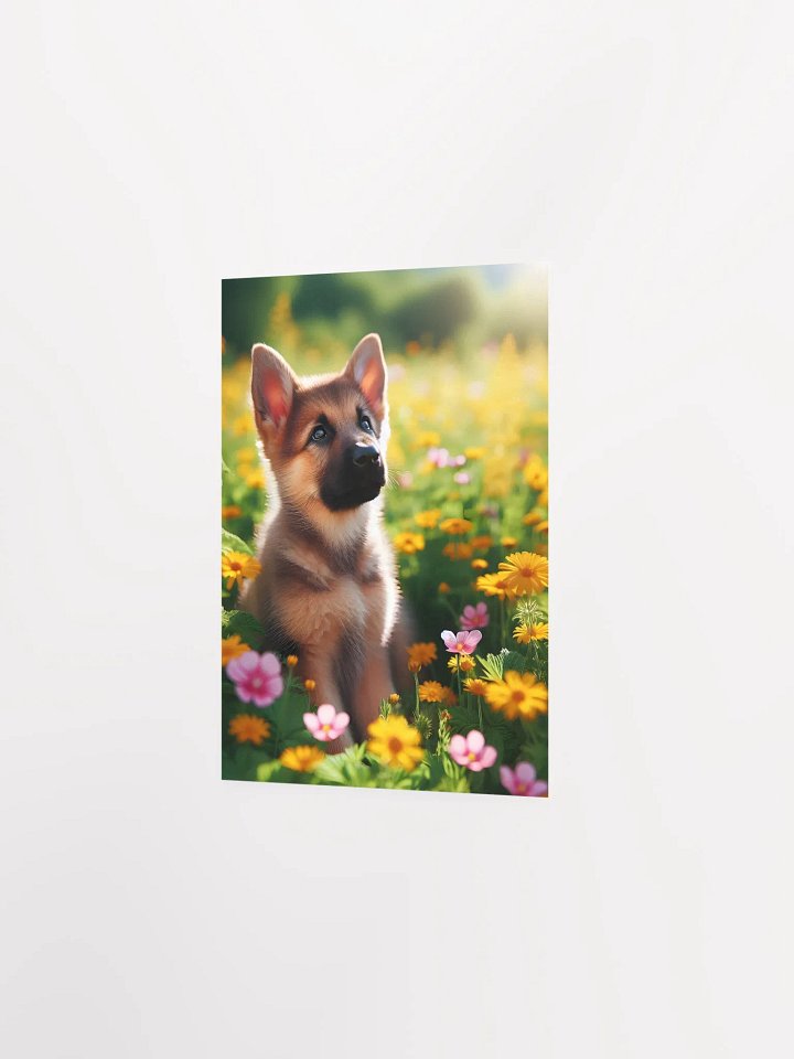 Summer Shephard Puppy Matte Poster Print product image (2)