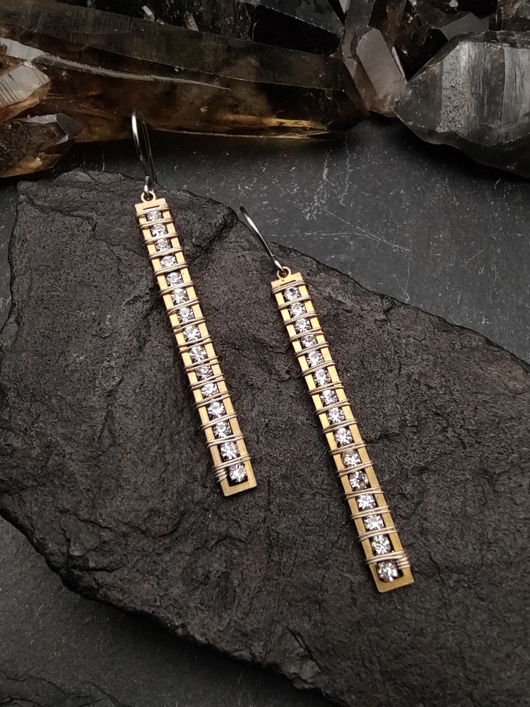 Earrings Brass Copper - Glimmer Stick product image (1)