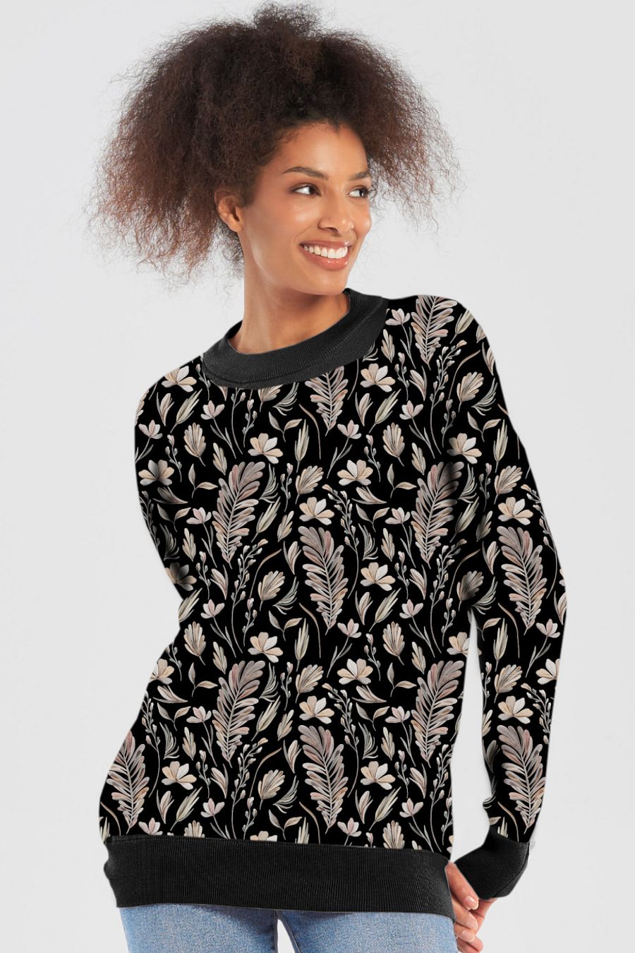 Grey Brown Leaf Sweater product image (9)