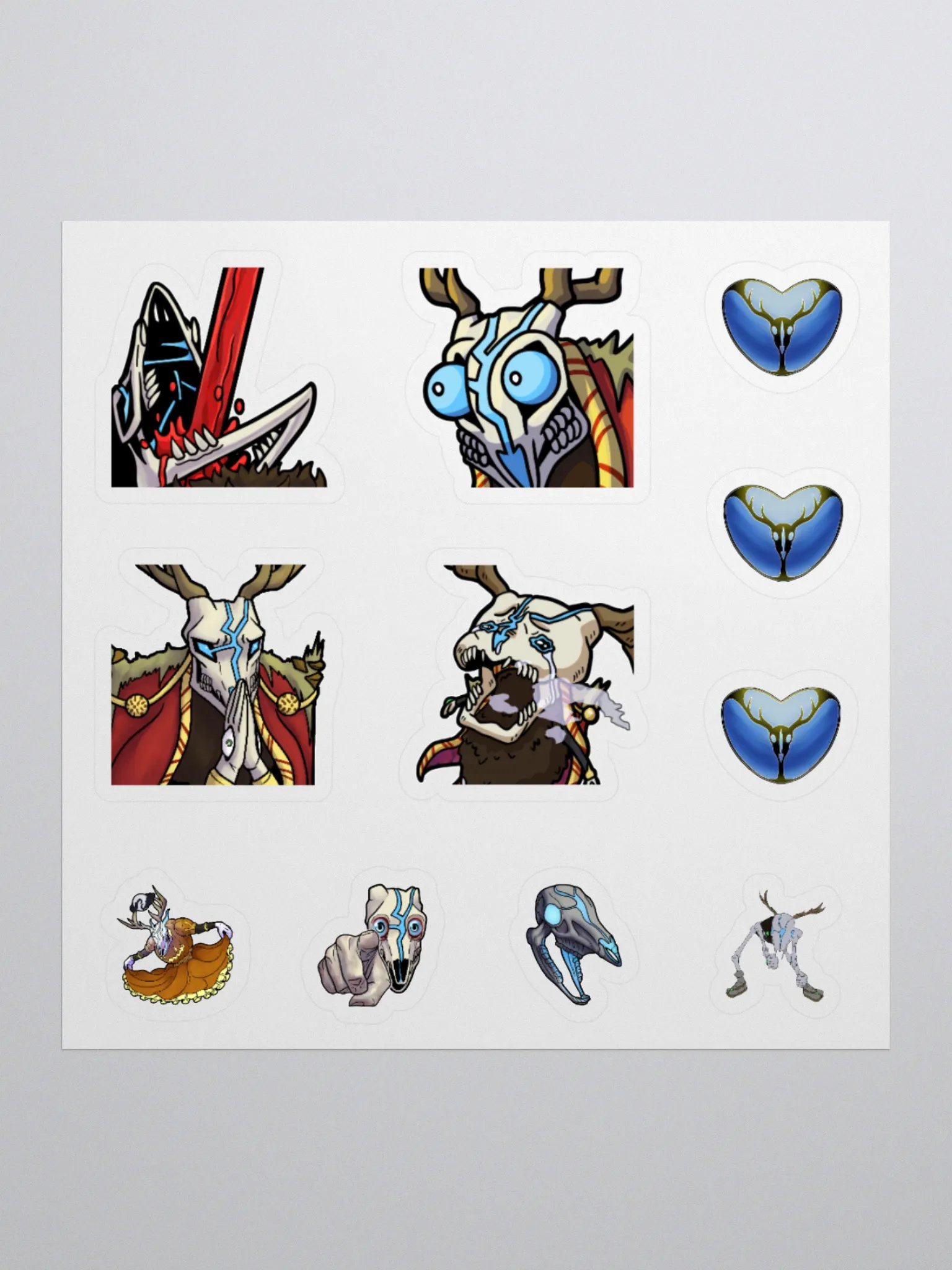 Channel Emotes Pack 1 Kiss Cut Stickers product image (1)