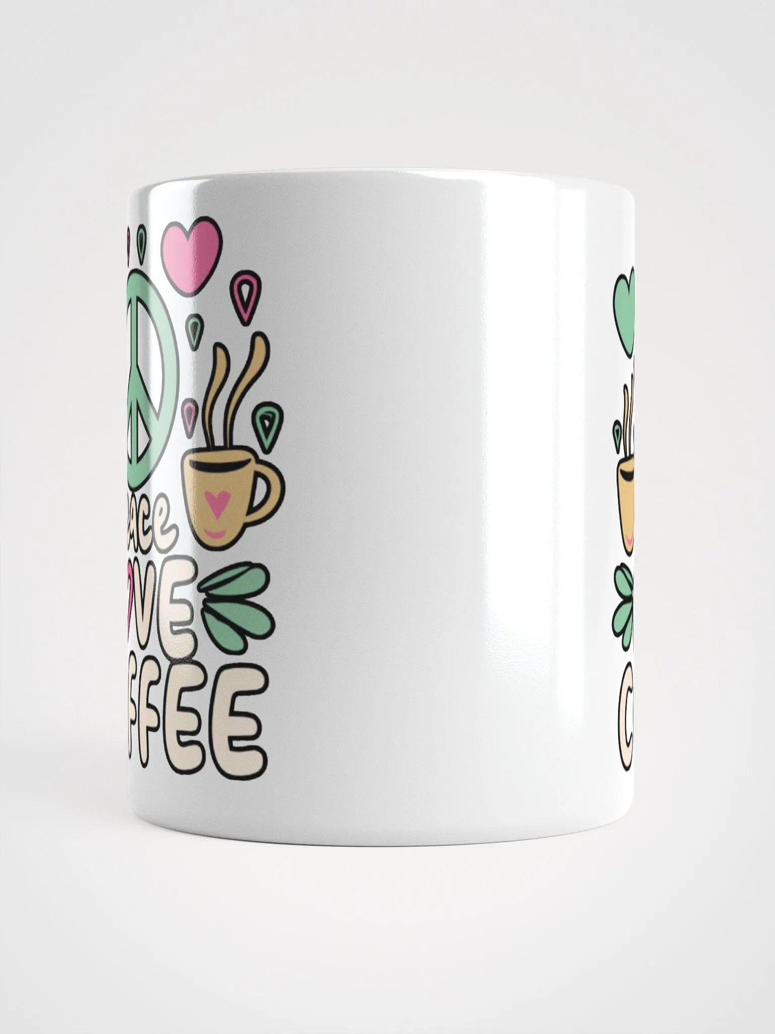 Peace Love Coffee Addict Mug product image (5)