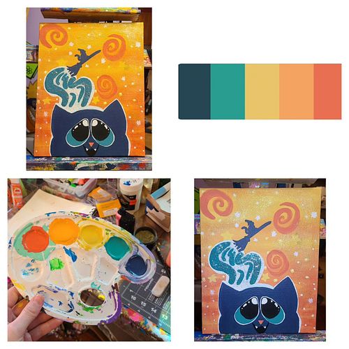 🎨the pallet vs. the painting🖼

This one sold before I could even post pics on here on my Instagram! I'm so glad yall are alre...