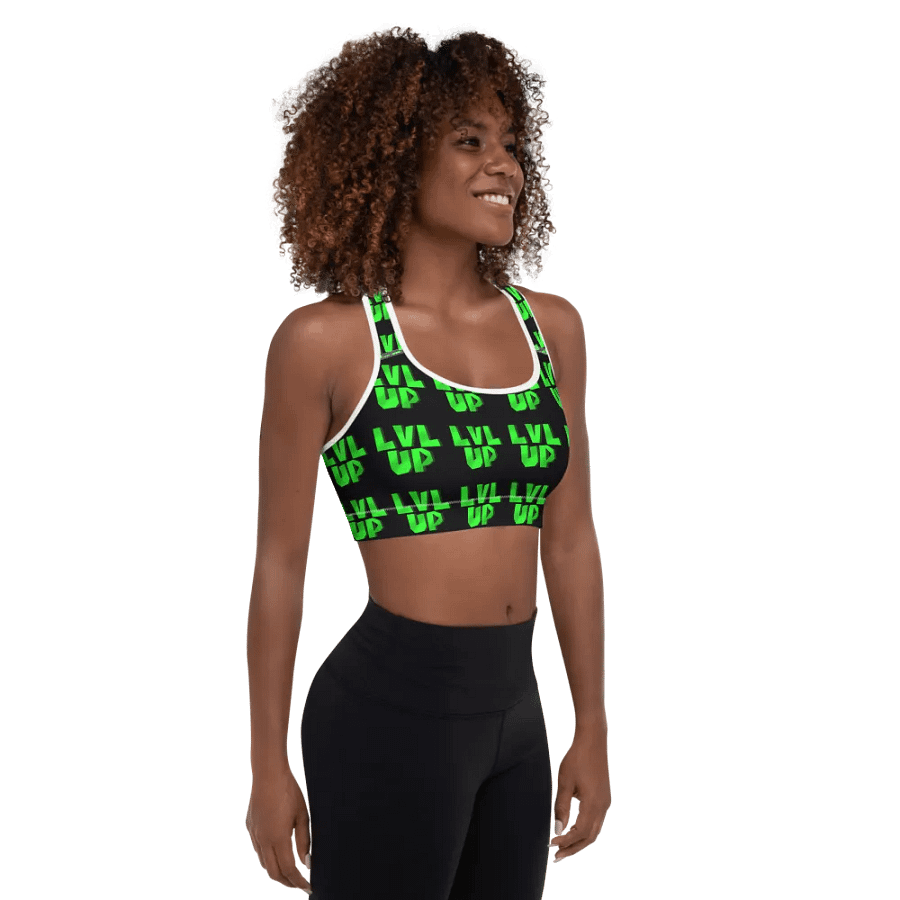 LVL UP Black Sports Bra product image (4)