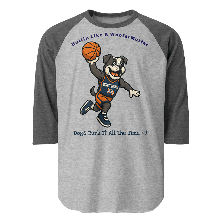 Bulldog Unisex 3/4 Sleeve Raglan Shirt product image (1)