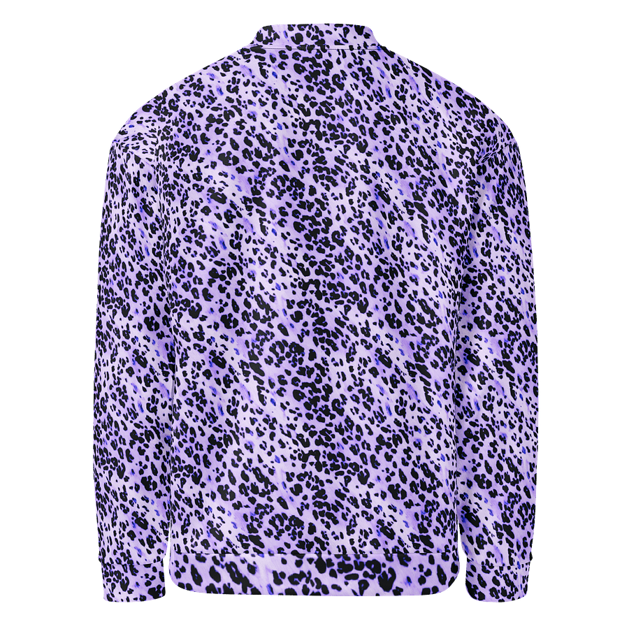Purple Leopard Skin Bomber Jacket product image (2)