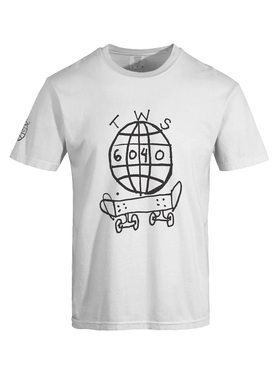 TWS x 6040 Skateboards T-Shirt (Black Logo) product image (32)