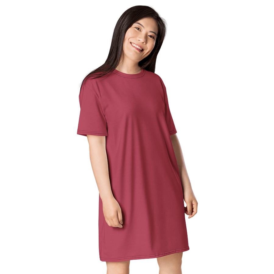 Hippie Pink Oversized T-Shirt Dress | Stretchy Fabric | Casual or Formal Style | Sizes 2XS-6XL | Exclusive Design product image (4)