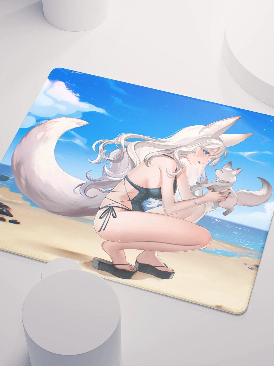 Lunaura and Aurora at the Beach (Gaming Mousepad) product image (3)