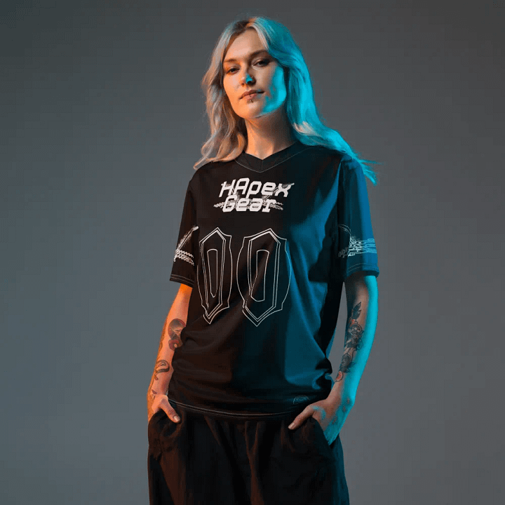 Capital Rover - Black - Recycled Unisex Sports Jersey - White HApex Gear Black Logo product image (2)