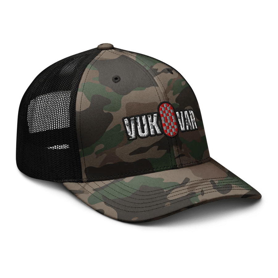 VUKOVAR Distressed Camo Trucker Hat product image (8)