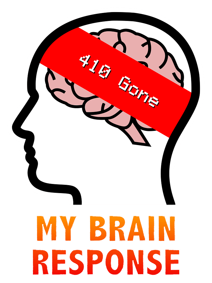 My Brain Response: 410 Gone T-Shirt product image (2)