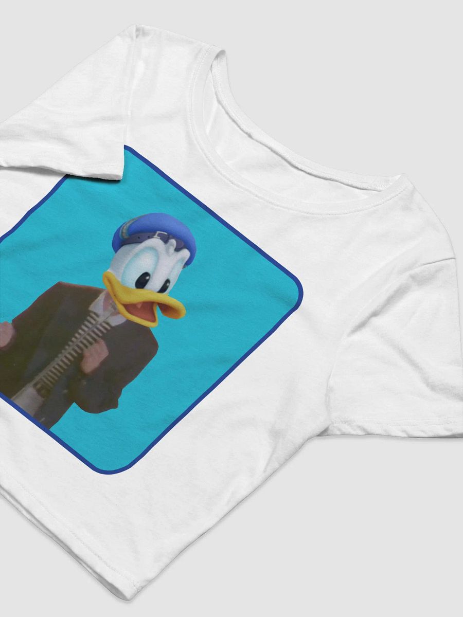 Duck Roll with Lyrics Short Sleeve Crop T-Shirt product image (3)