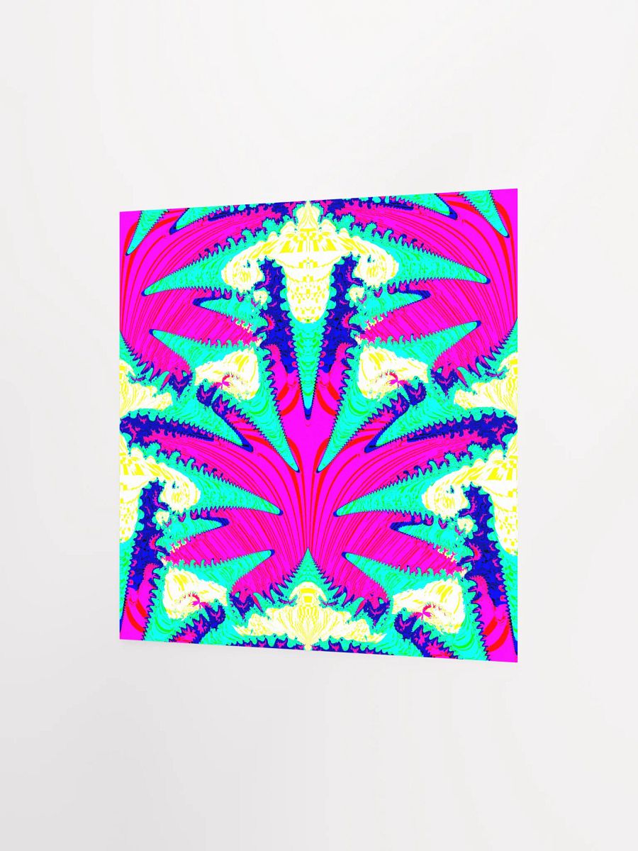 Clowny Cannabis Leaf Stoner Poster, Pink Blue Pot Leaf Print, Twisted Budz 420 Art product image (2)