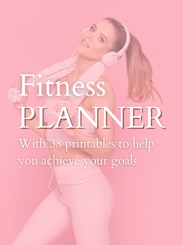 Fitness Planner (English) with 38 printables to help you achieve your goals product image (1)
