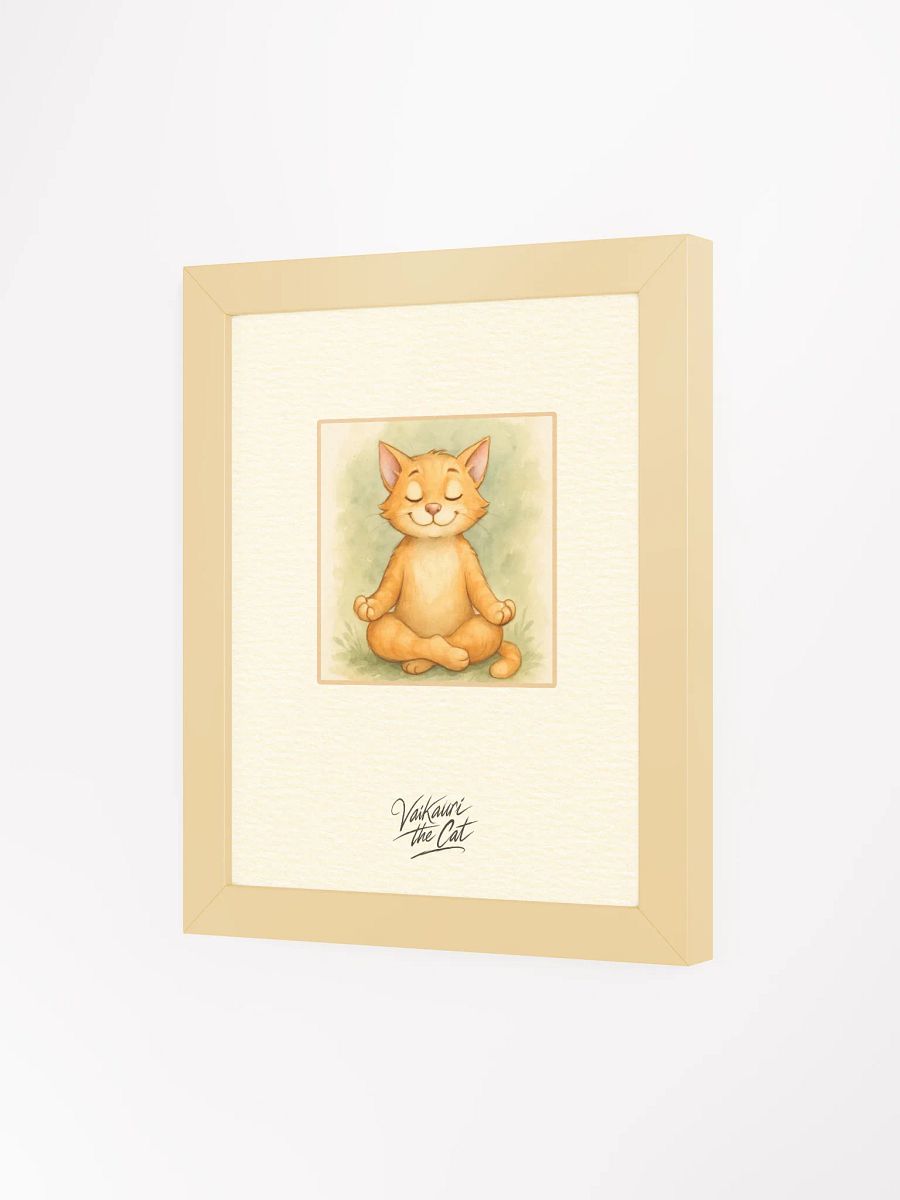 Vaikauri Cat Meditative Framed Artprint product image (6)
