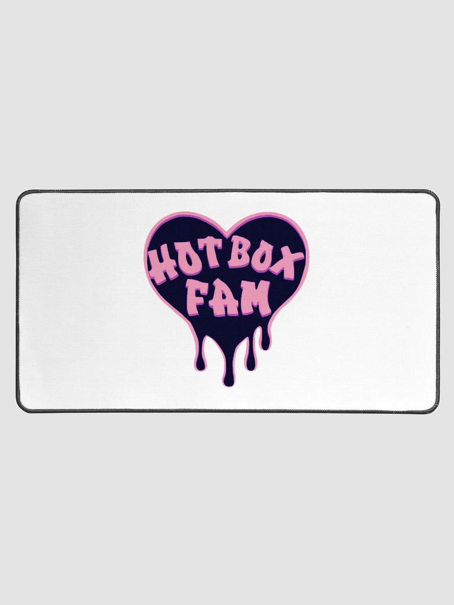 HOT BOX FAM BLACK AND PINK LOGO DESK MAT product image (1)