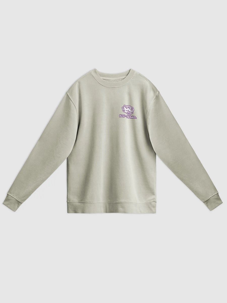 BUSY-BRAINED (sm. lined design, #763D7D) printed pigment crewneck product image (7)