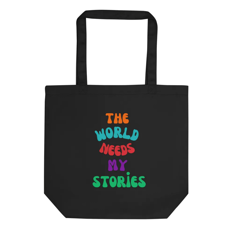 "The World Needs My Stories" Tote Bag Mug product image (1)
