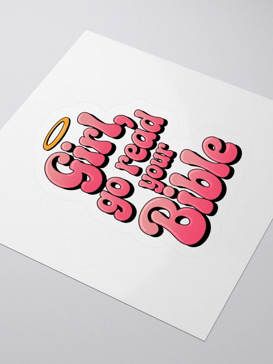 Girl, Go Read Your Bible Laptop Sticker product image (6)